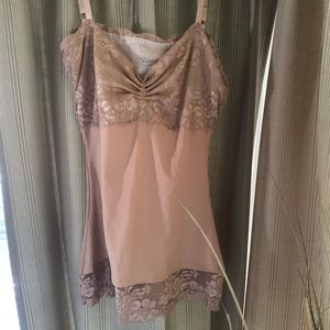 Beige Lace Tank Top